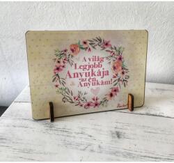  Kis fa tábla - A világ legjobb anyukája - Ajándék Anyának - Anyák napi ajándék (TFT040)