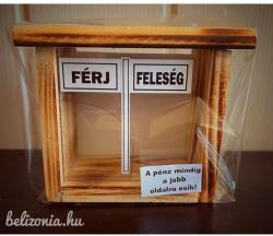  Vicces persely férj- feleség felirattal - Ajándék ötlet esküvőre - Vicces ajándék (8819)
