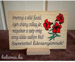  Kis fa tábla - Amennyi a zöld fűszál - Ajándék Anyának - Anyák napi ajándék (1288-1)
