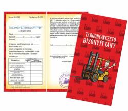  Bizonyítvány - Targoncavezető - Ajándék ötlet targoncavezetőknek (BIZ091)