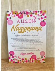 Tábla - Legjobb Nagymama - Ajándék Nagymamának (MTB26576)