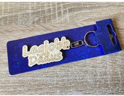  Gravírozott fa kulcstartó - Legjobb Dadus - Ajándék dadusoknak (IKT038)