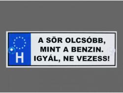  Rendszámtábla - A sör - Vicces ajándék (DR045)