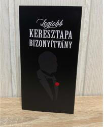 Bizonyítvány - Legjobb keresztapa - Ajándék ötlet keresztapának (BIZ062)