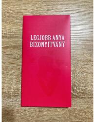 Bizonyítvány - Legjobb Anya - Ajándék Anyának - Anyák napi ajándék (BIZ025)