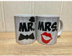  Páros Bögre 3 dl - Mr. és Mrs. - Valentin napi ajándékötlet - Ajándék pároknak (B347)