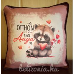  Párna kocka - Az otthon ott van ahol Anya is - Ajándék Anyának - Anyák napi ajándék (DP085)