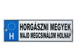  Rendszámtábla - Horgász - Vicces ajándék (DR030 12.08.)