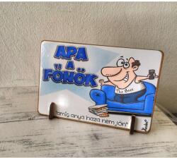 Kis fa tábla - Apa a főnök - Ajándék Apának - Apák napiajándék (TFT046)
