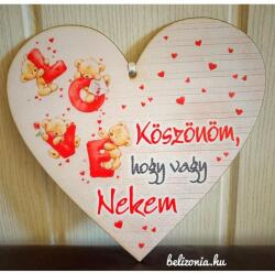  Fa szív - Köszönöm, hogy vagy Nekem Macis - Szerelmes ajándékok - Valentin napi ajándékok (97981)