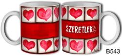 Bögre 3 dl - Szeretlek Szíves - Szerelmes bögre - Valentin napi ajándék (B543)