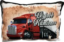  Téglalap párna -Legjobb Kamionos - Ajándék ötlet kamionosoknak (P287 26.01.27.)
