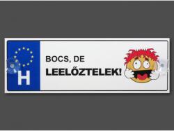  CQ05118 Rendszám Bocs, de leelőztelek - Vicces ajándék (CQ05118)