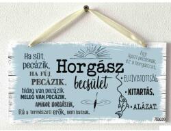  Kicsi Dekor Tábla - Horgász becsület - Horgász ajándék (TB039)