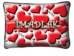 Téglalap párna - imádlak sok szív - Szerelmes Ajándék - Valentin napi ajándék (P018)
