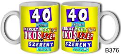 Bögre - 40 évembe került - Születésnapi ajándék (B376)