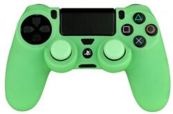 FR-TEC Controler PS4 care strălucește în întuneric cu capac de cauciuc și capac analogic verde (FT0027) (FT0027)