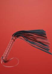  Latetobed - Extra puha korbács (fekete-bordó) - 40 cm