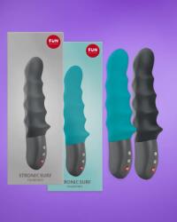 FUN FACTORY Stronic Ribbed Pulsator - G-pont vibrátor Türkiz