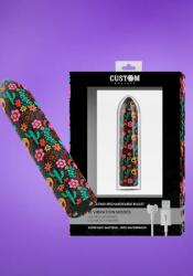 Custom Bullets - Akkus rúdvibrátor (virágos)