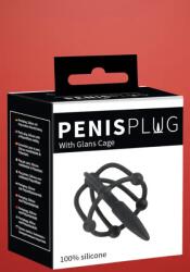 You2Toys Penis Plug - Szilikon makk ketrec húgycsőkúppal (fekete)
