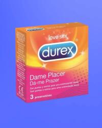 Durex Condoms Dame Placer - Bordázott óvszer (3db)