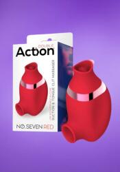 Action Actixon Nr. 7 - Akkus, orális csiklóizgató vibrátor (piros)