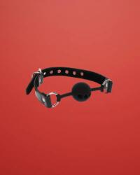 Luxury Bondage Essentials Taboom - Szilikon szájpecek (fekete)