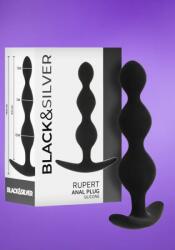 Black & Silver Black & Silver Rupert - Golyós análdugó (fekete)