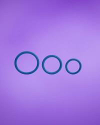 CalExotics Calexotics Tri-Rings - Kék péniszgyűrű szett (3db)