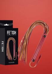 Fetish Submissive - Vegán bőr ostor (bordó)