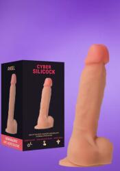 Cyber Silicock - Tapadótalpas dildó herékkel (15, 5cm)