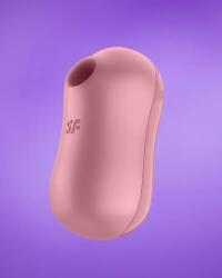 Satisfyer Cotton Candy - Akkus, léghullámos csikló vibrátor (korall)