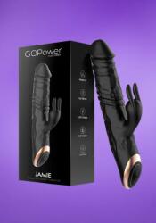 GOPower - Akkus nyuszis vibrátor (fekete)