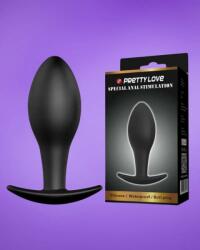 Pretty Love Butt Plug - Szilikonos análdugó (fekete)