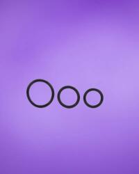 CalExotics Rubber Ring - Péniszgyűrű szett (3db) - fekete