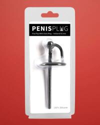 Penis Plug, You2Toys Penis Plug - Szilikon makkgyűrű üreges húgycsőrúddal (fekete)