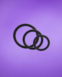 CalExotics Calexotics Tri-Rings - Fekete péniszgyűrű szett (3db)