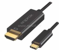 Approx Átalakító - Type-C to HDMI (4K/60Hz, 1.2m) Fekete (APPC52) (APPC52)