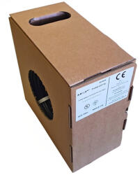 Lexi-NET Cablu FTP LEXI-Net Cat5E, fir, dublu exterior PE+PVC, negru, 100m, cutie (KLEXI65704PE-B100)