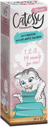 Catessy 14x90g Catessy Mousse tálcás atlanti-óceáni lazac nedves macskatáp