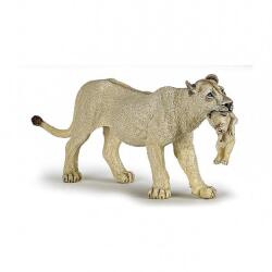 Papo Figurina Papo - Animale salbatice, Leoaica alba cu pui Figurina
