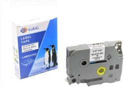 G&G Banda Laminata G&G Compatibil TZE-FX231 12mm x 8mm Black White (TZE-FX231CGG)