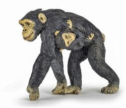 Papo Figurina Papo - Animale salbatice, Cimpanzeu si pui Figurina