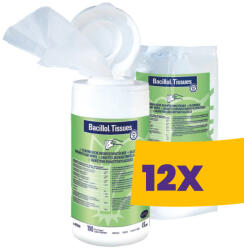 Hartmann Bacillol Tissues fertőtlenítő kendő doboz 100db (Karton - 12 csomag) (980503)