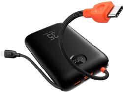 VEGER powerbank 20000 mAh beépített kábelekkel Type C / Lightning PD QC3.0 35W K2 (W2068) fekete