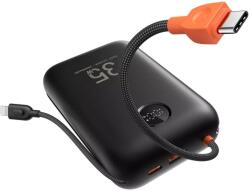 VEGER powerbank 30000 mAh beépített kábelekkel Type C / Lightning PD QC3.0 35W K3 (W3018) fekete