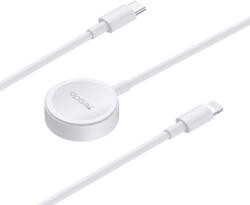 Yesido indukciós töltő CA113 Apple Watch okosórához Type C-Lightning kábellel fehér