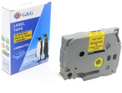 G&G Banda Laminata G&G Compatibil TZE-S631 12mm x 8mm Black Yellow (TZE-S631CGG)