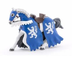 Papo Figurina Papo - Personaje medievale, Cal cu armura albastra Figurina